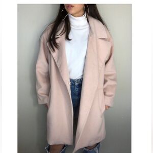 Vince Camuto Wool Blend "Ex-Boyfriend" Pea Coat in Blush S